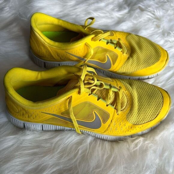 Nike free run 3 MENS bright yellow gymshoes main image 4